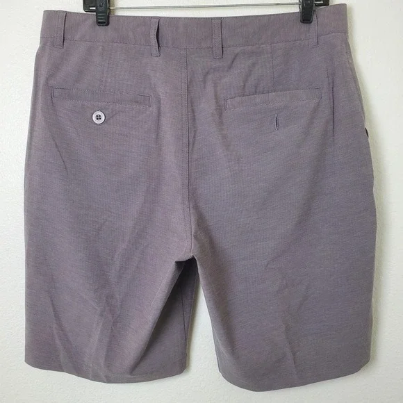 Johnnie-O Steel Gray Performance Woven Shorts Stretch Golf Casual Men's Size 34 - Picture 5 of 15